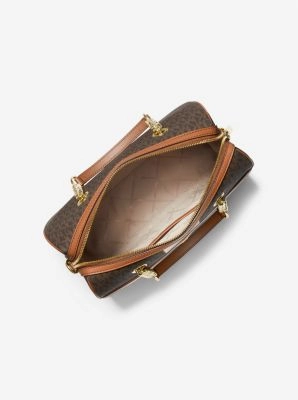 Blaire Medium Logo Stripe Satchel
