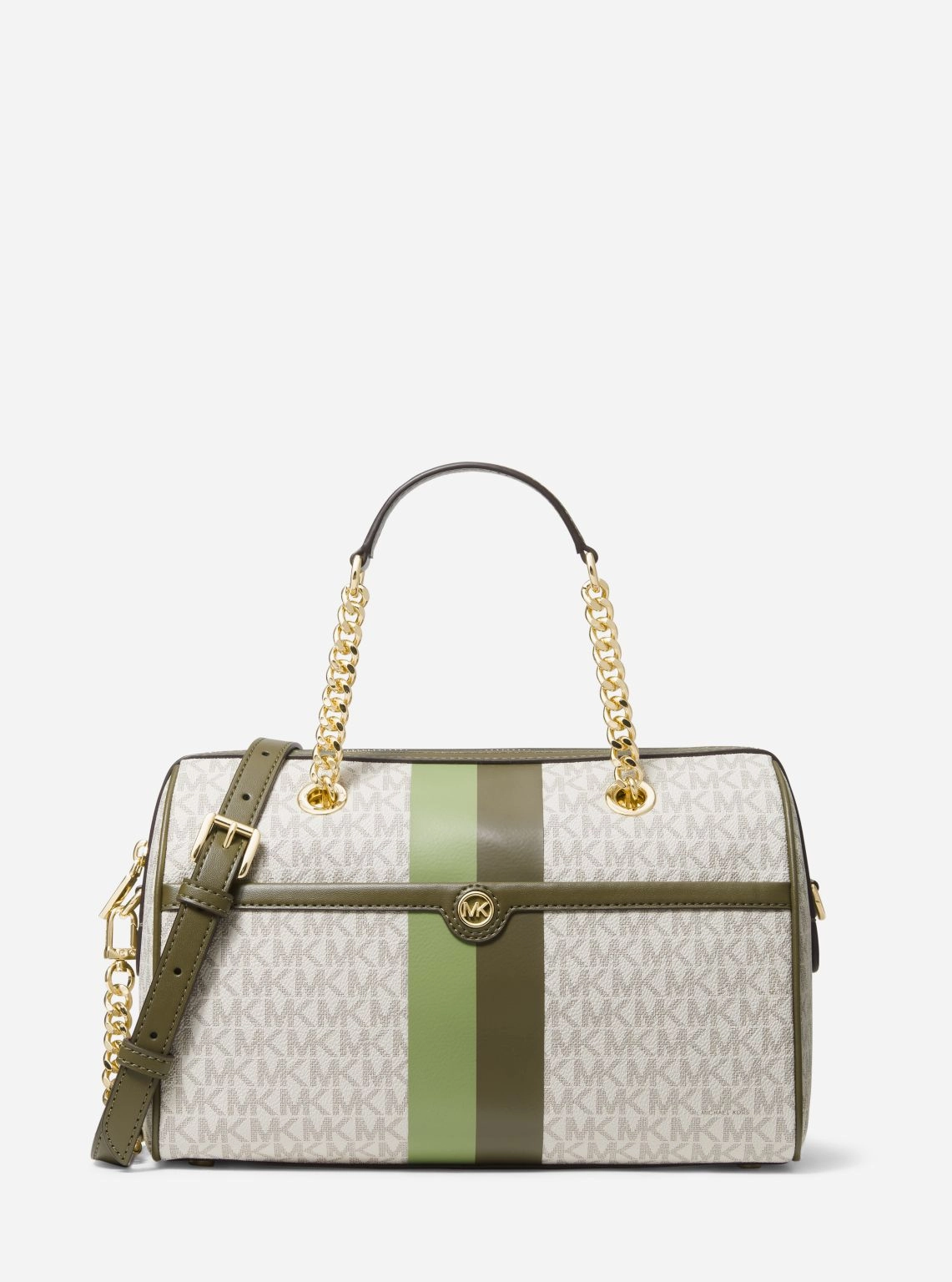 Blaire Medium Logo Stripe Satchel