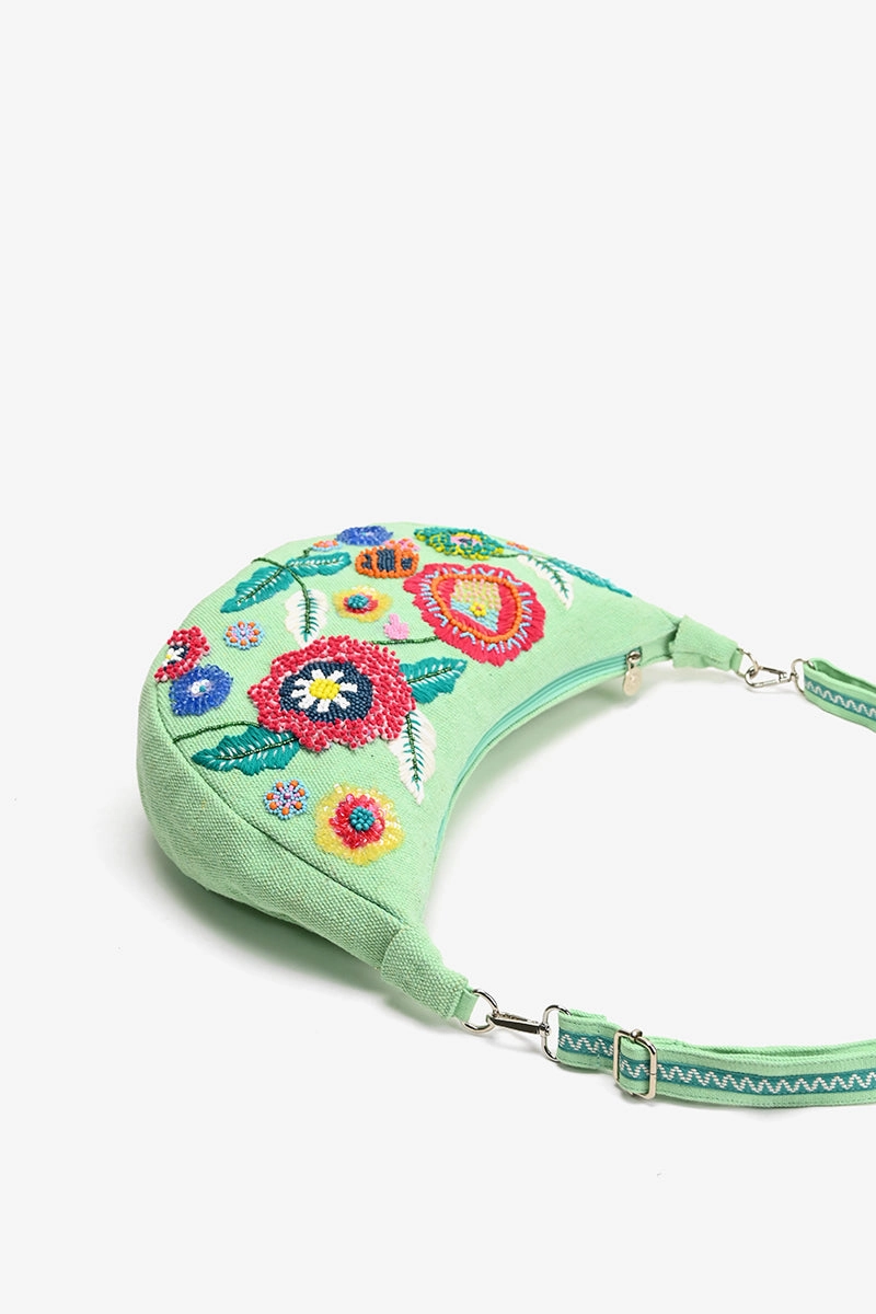 Blue Bloom Bouquet Shoulder Bag