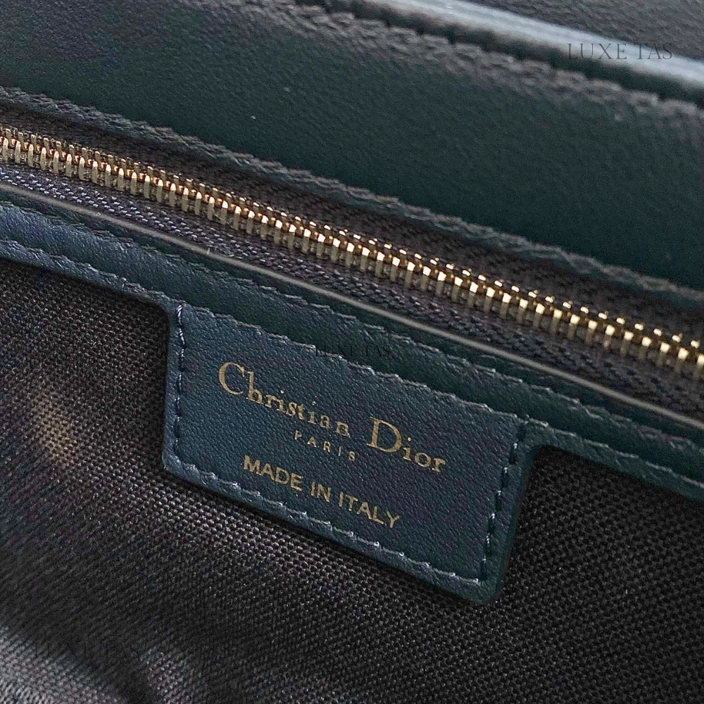 Blue CD Signature Bag With Strap Leather Crossbody Bag for Women