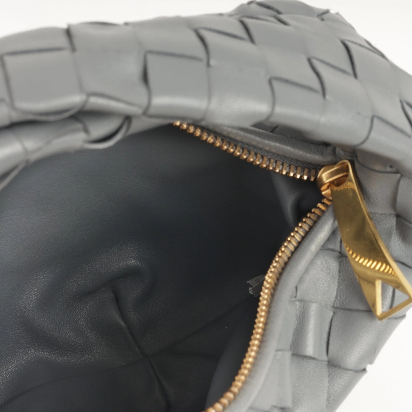 Bottega Veneta - Mini Jodie - Grey Lambskin Intrecciato GHW - Pre-Loved