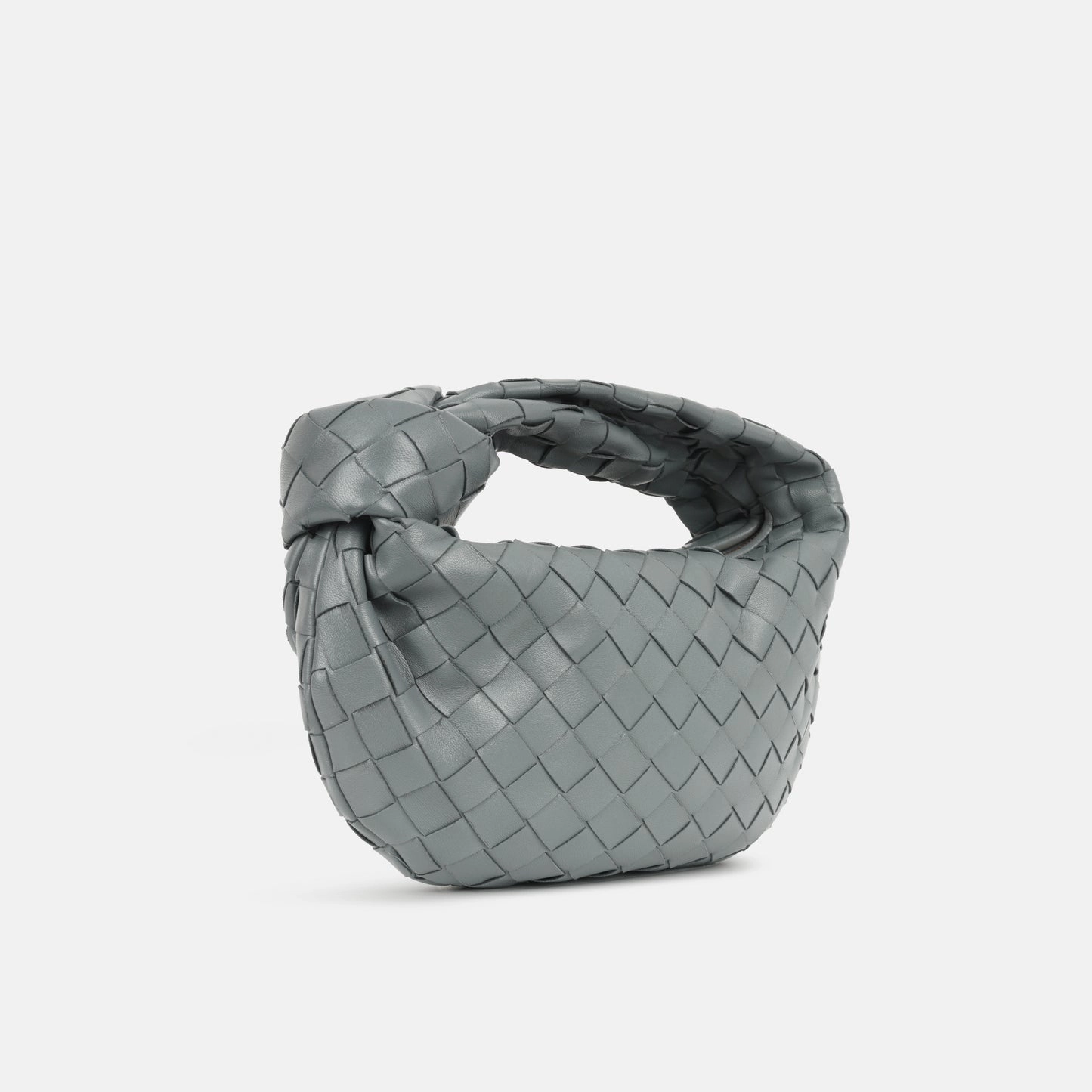 Bottega Veneta - Mini Jodie - Grey Lambskin Intrecciato GHW - Pre-Loved
