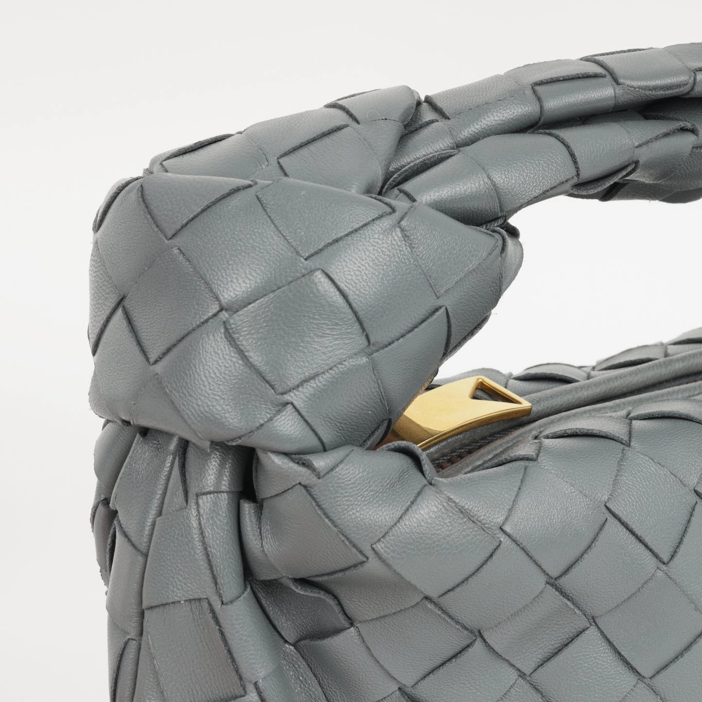 Bottega Veneta - Mini Jodie - Grey Lambskin Intrecciato GHW - Pre-Loved