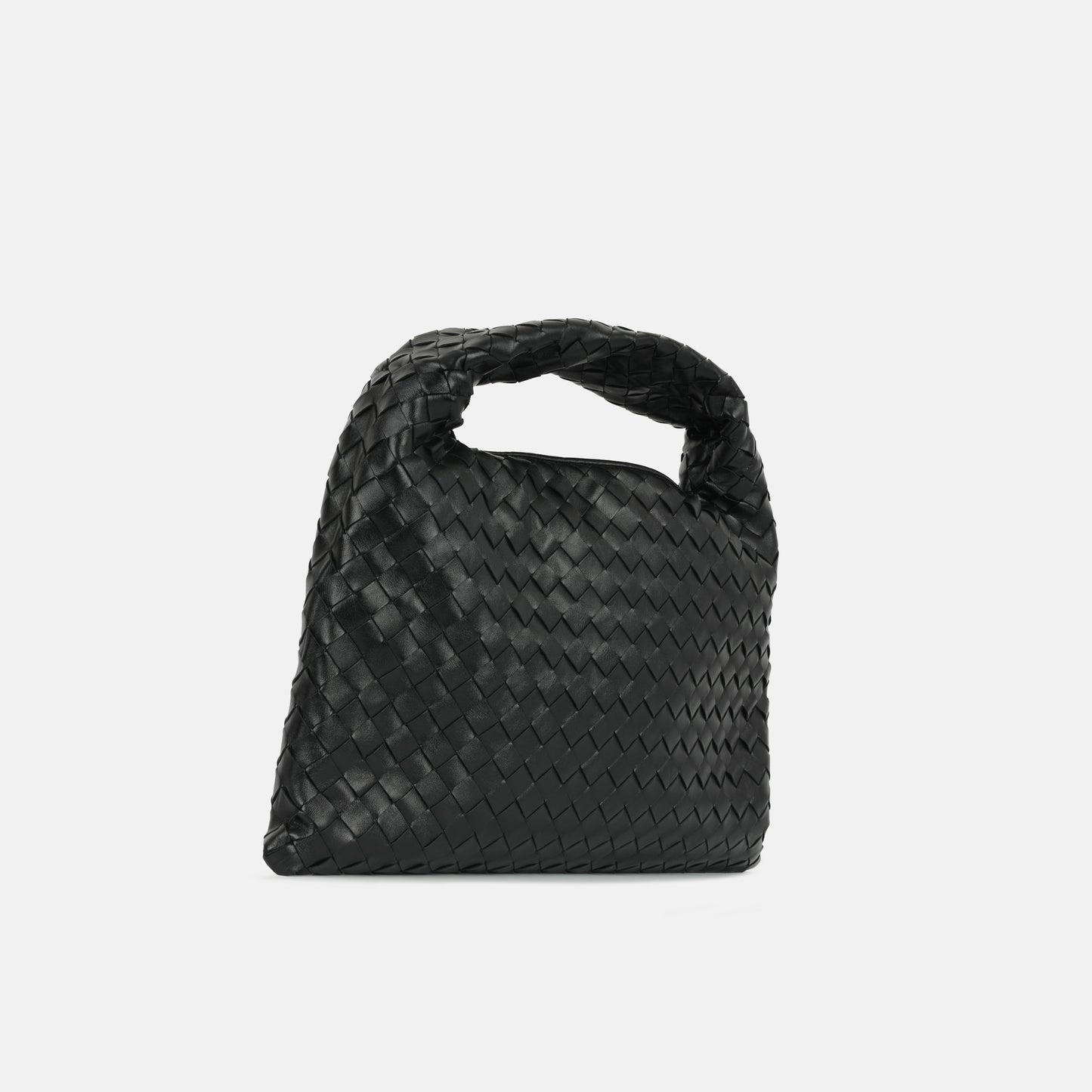 Bottega Veneta - Small Hop - Black Intrecciato Leather GHW - Pre-Loved