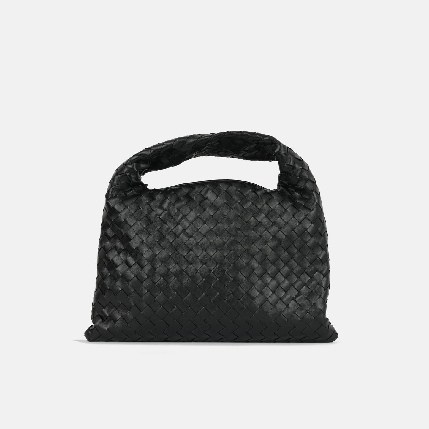 Bottega Veneta - Small Hop - Black Intrecciato Leather GHW - Pre-Loved