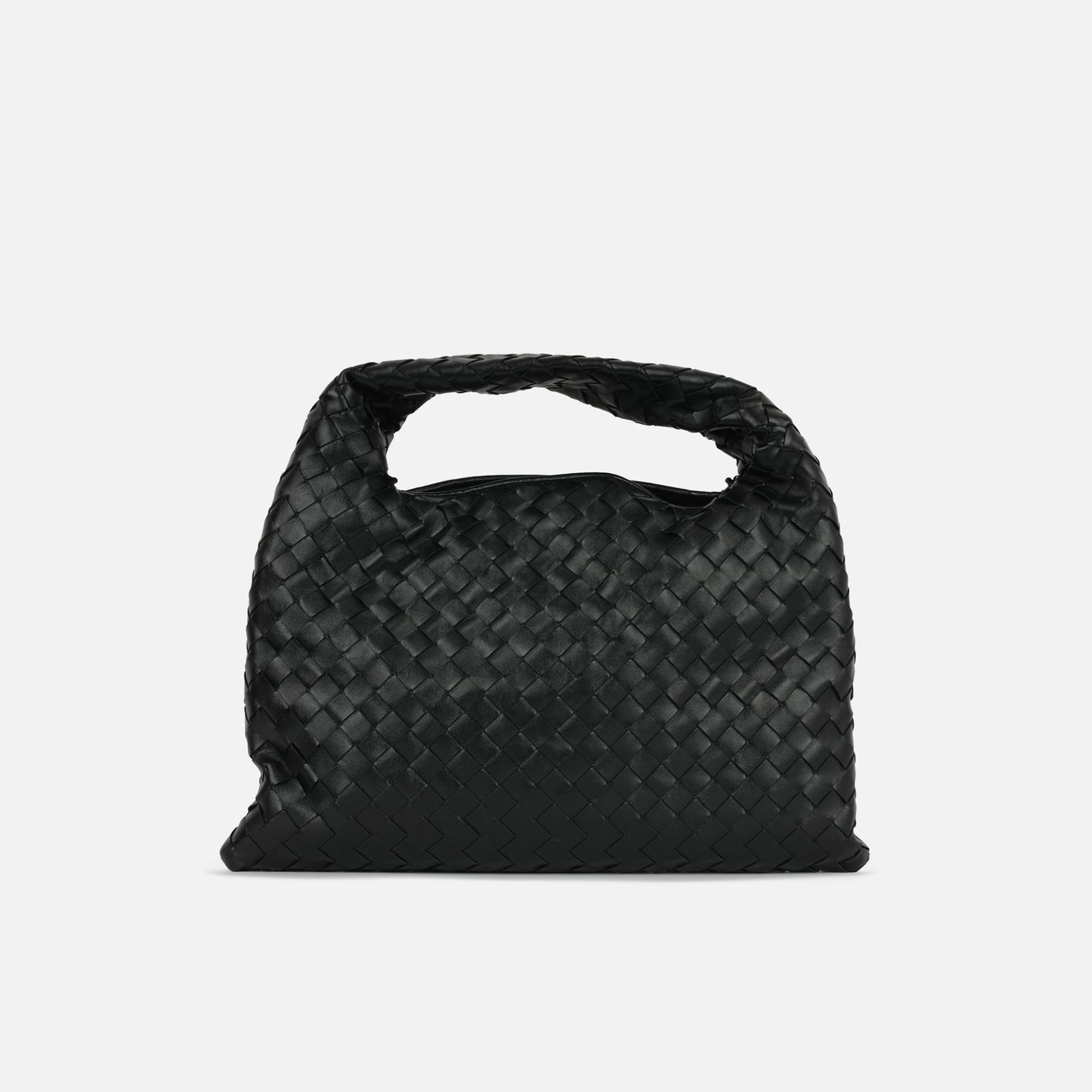 Bottega Veneta - Small Hop - Black Intrecciato Leather GHW - Pre-Loved