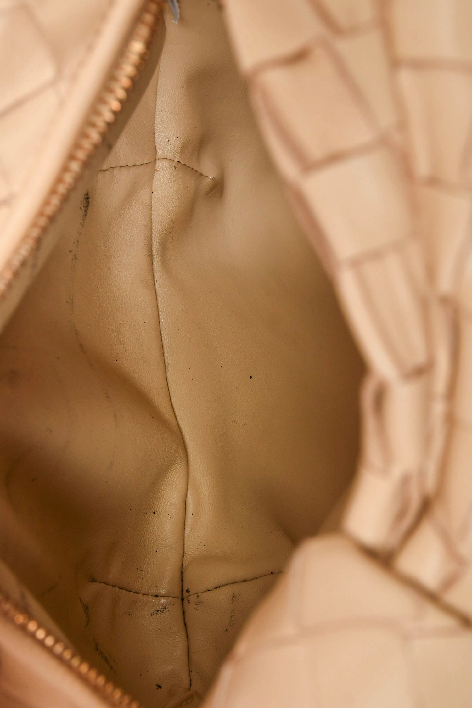 Bottega Veneta Beige Intrecciato Leather Mini Jodie