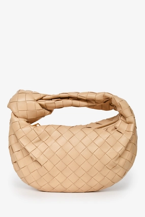 Bottega Veneta Beige Intrecciato Leather Mini Jodie