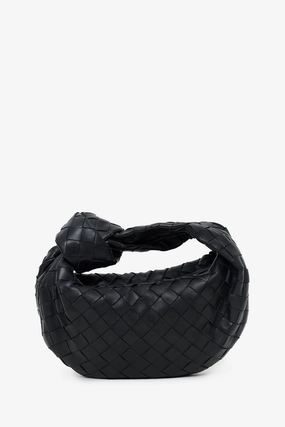 Bottega Veneta Black Intrecciato Leather Mini Jodie Bag