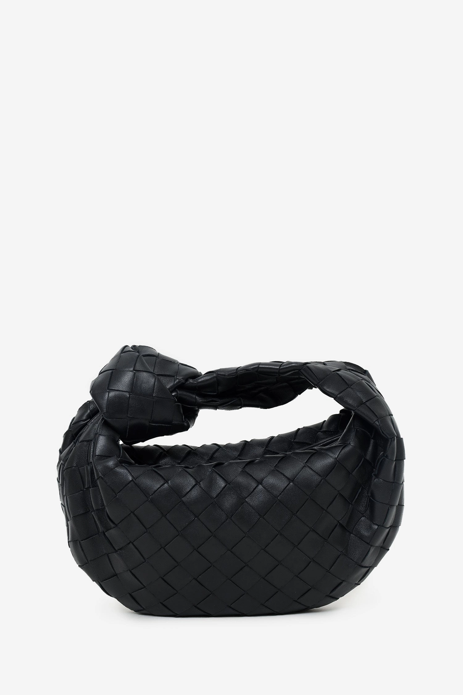 Bottega Veneta Black Intrecciato Leather Mini Jodie Bag