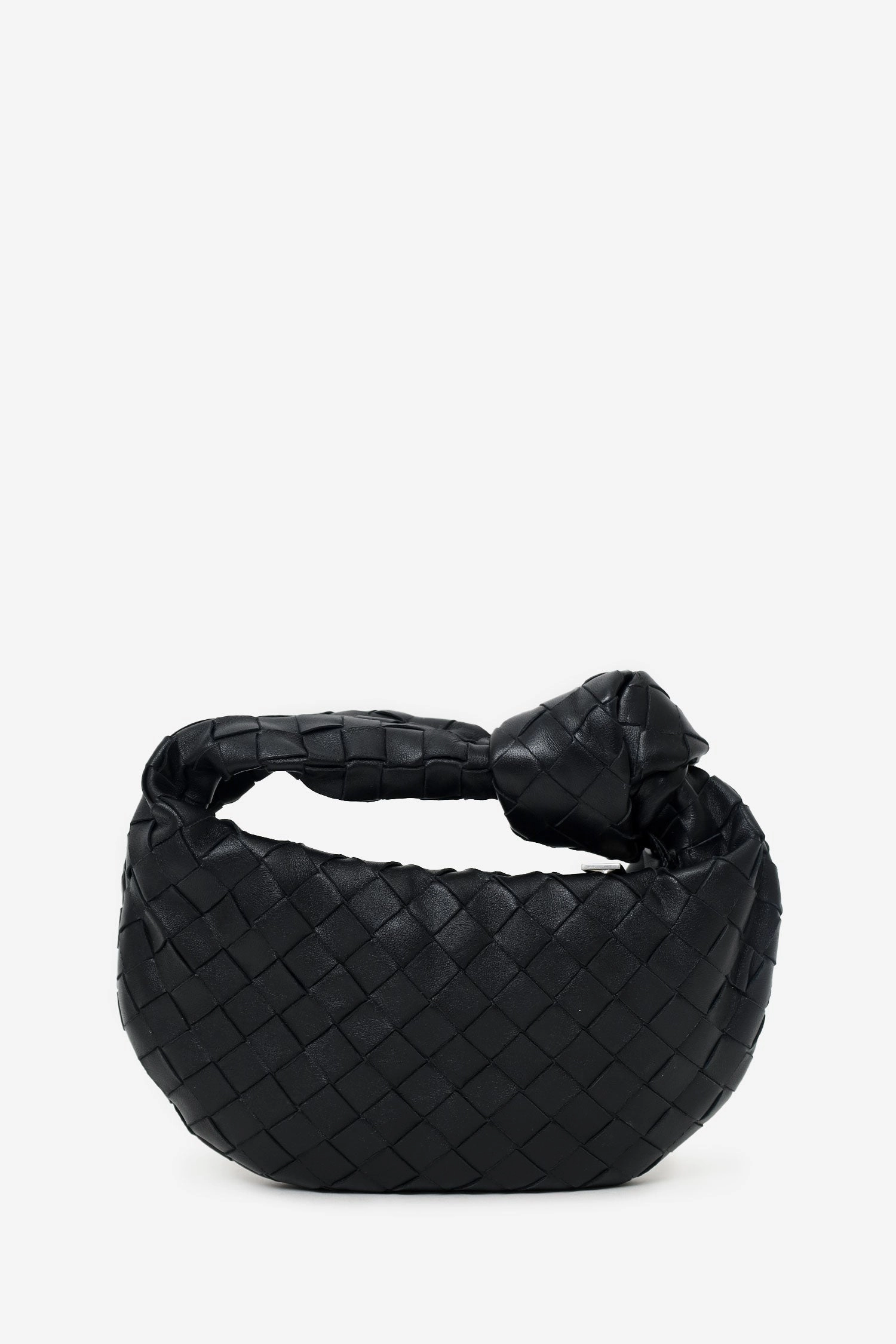 Bottega Veneta Black Intrecciato Leather Mini Jodie Bag