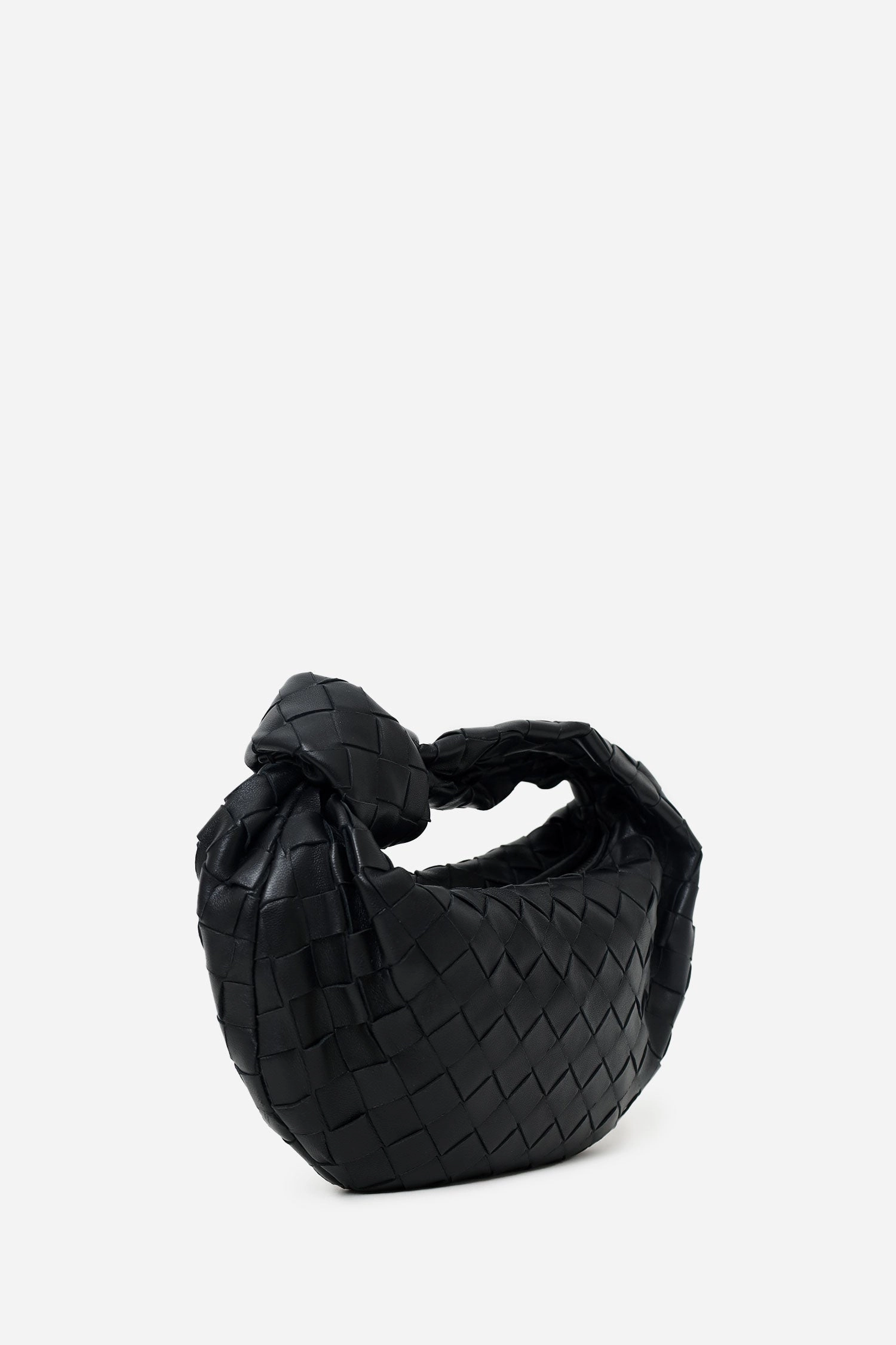 Bottega Veneta Black Intrecciato Leather Mini Jodie Bag