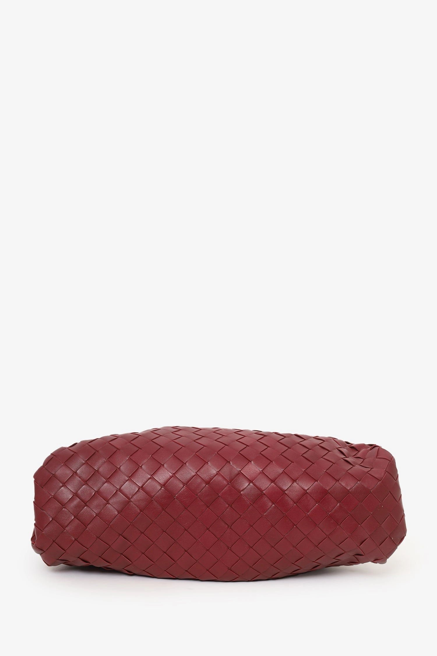 Bottega Veneta Burgundy Intrecciato Leather Pouch