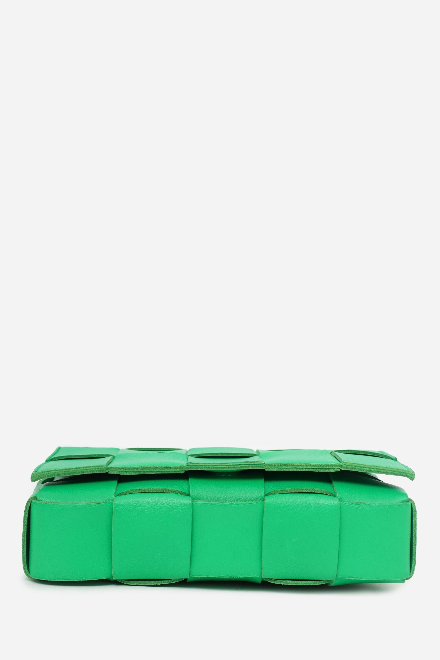 Bottega Veneta Green Leather Cassette Crossbody