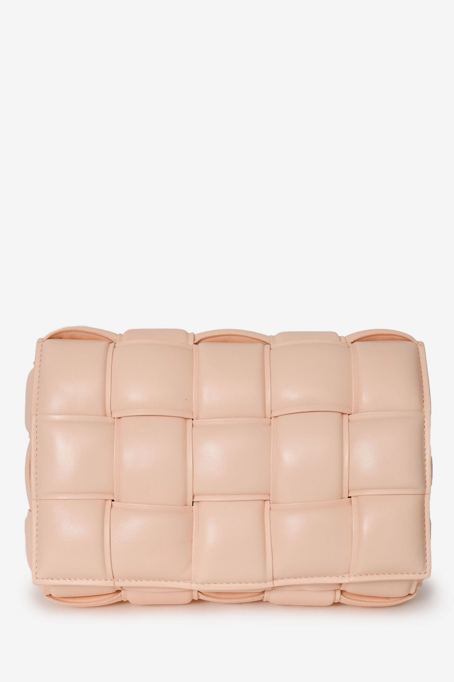 Bottega Veneta Light Pink Leather Padded Cassette Crossbody