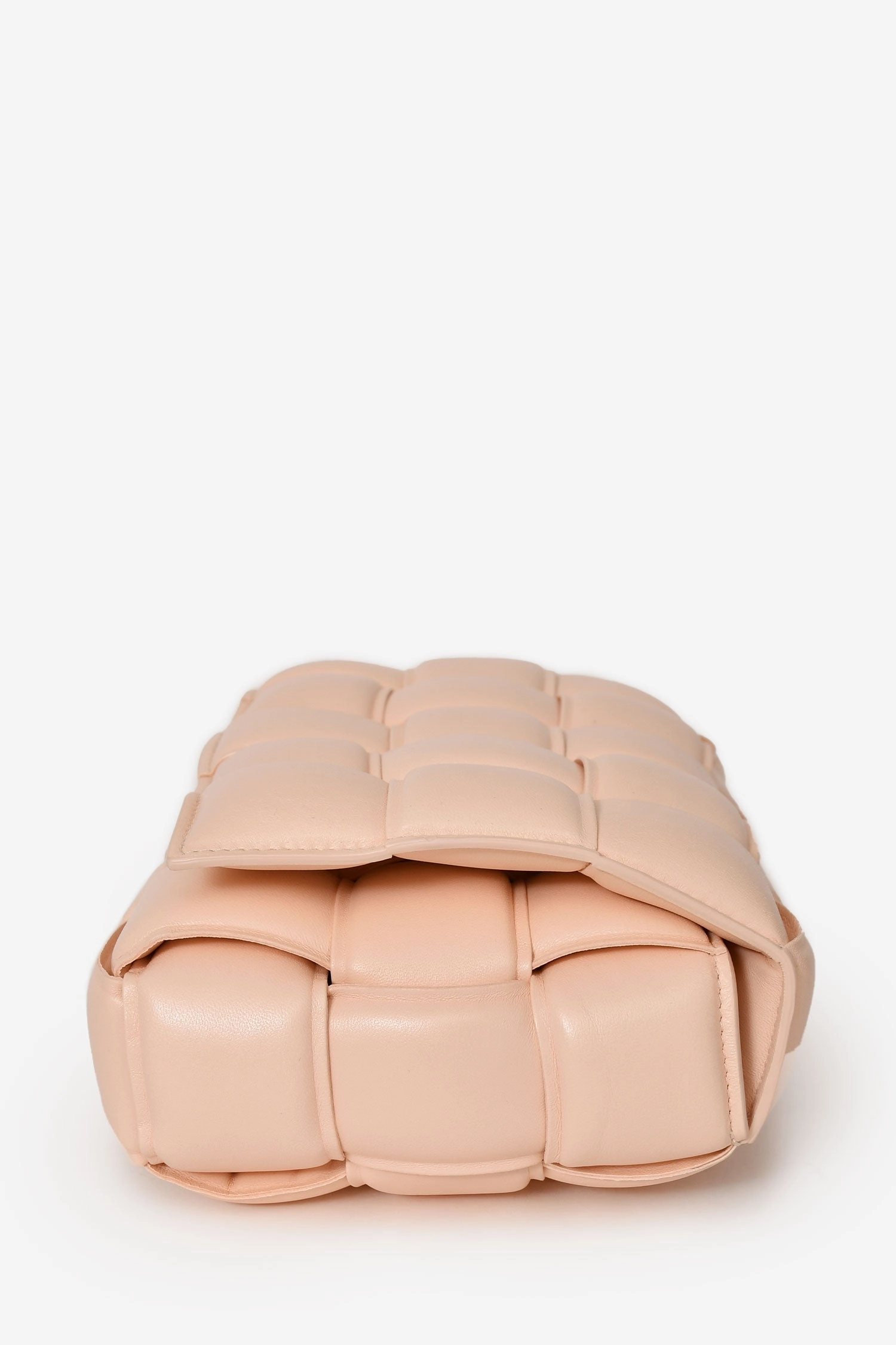 Bottega Veneta Light Pink Leather Padded Cassette Crossbody