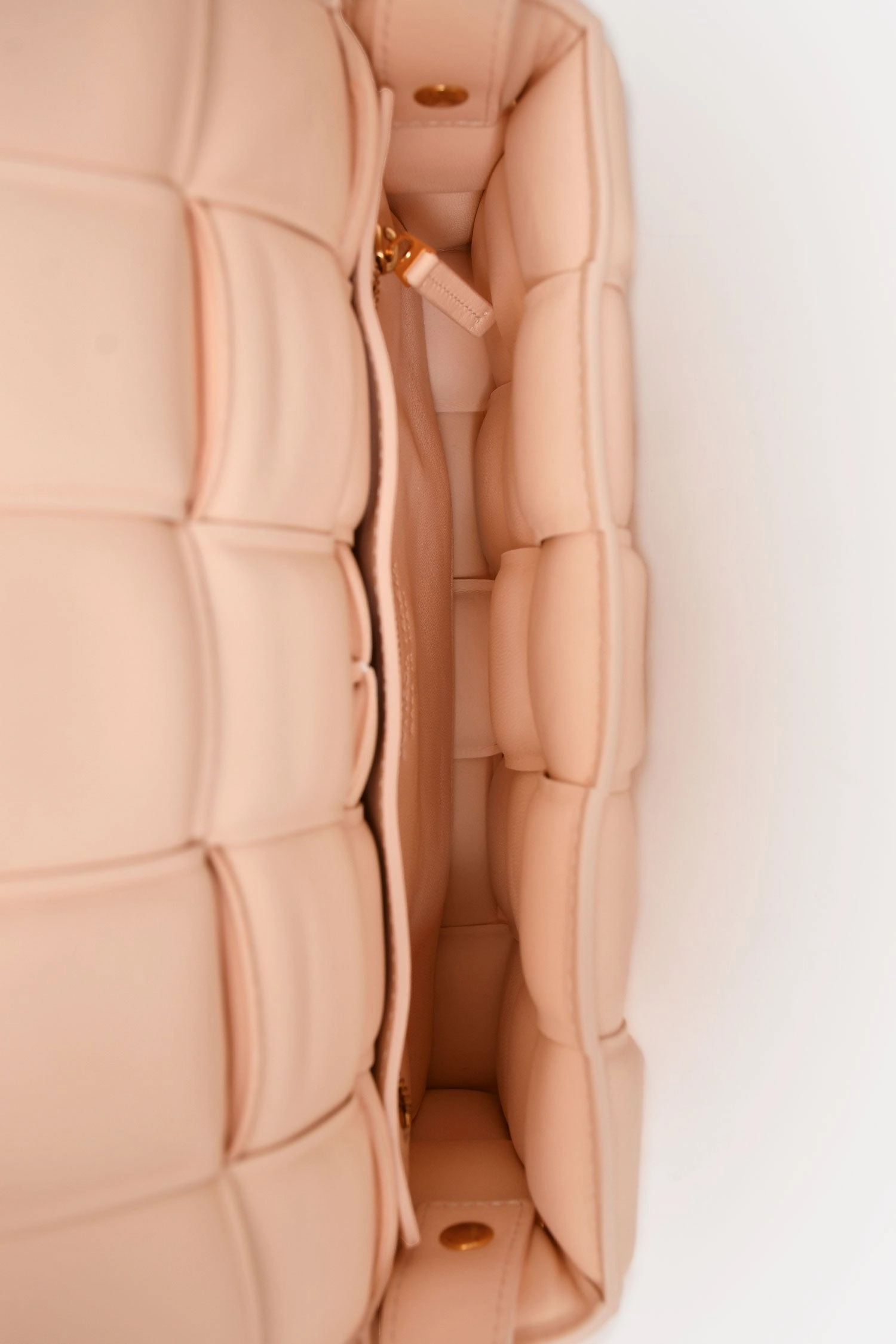 Bottega Veneta Light Pink Leather Padded Cassette Crossbody