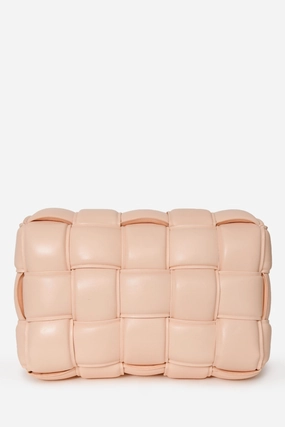 Bottega Veneta Light Pink Leather Padded Cassette Crossbody