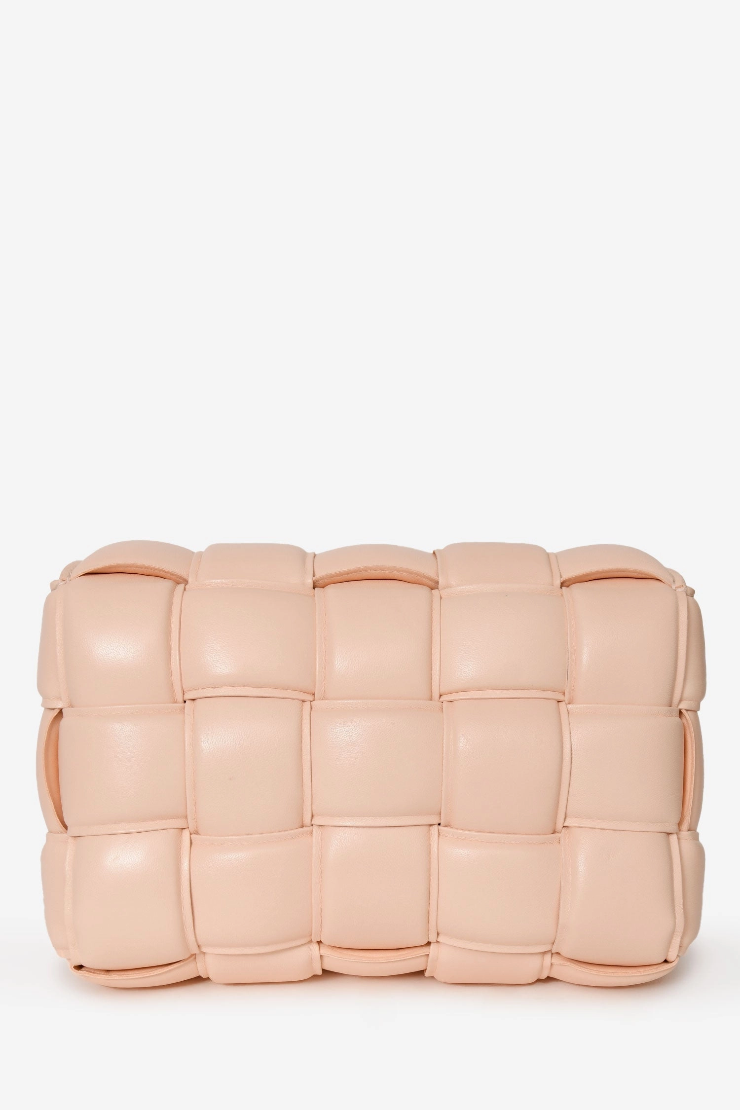 Bottega Veneta Light Pink Leather Padded Cassette Crossbody