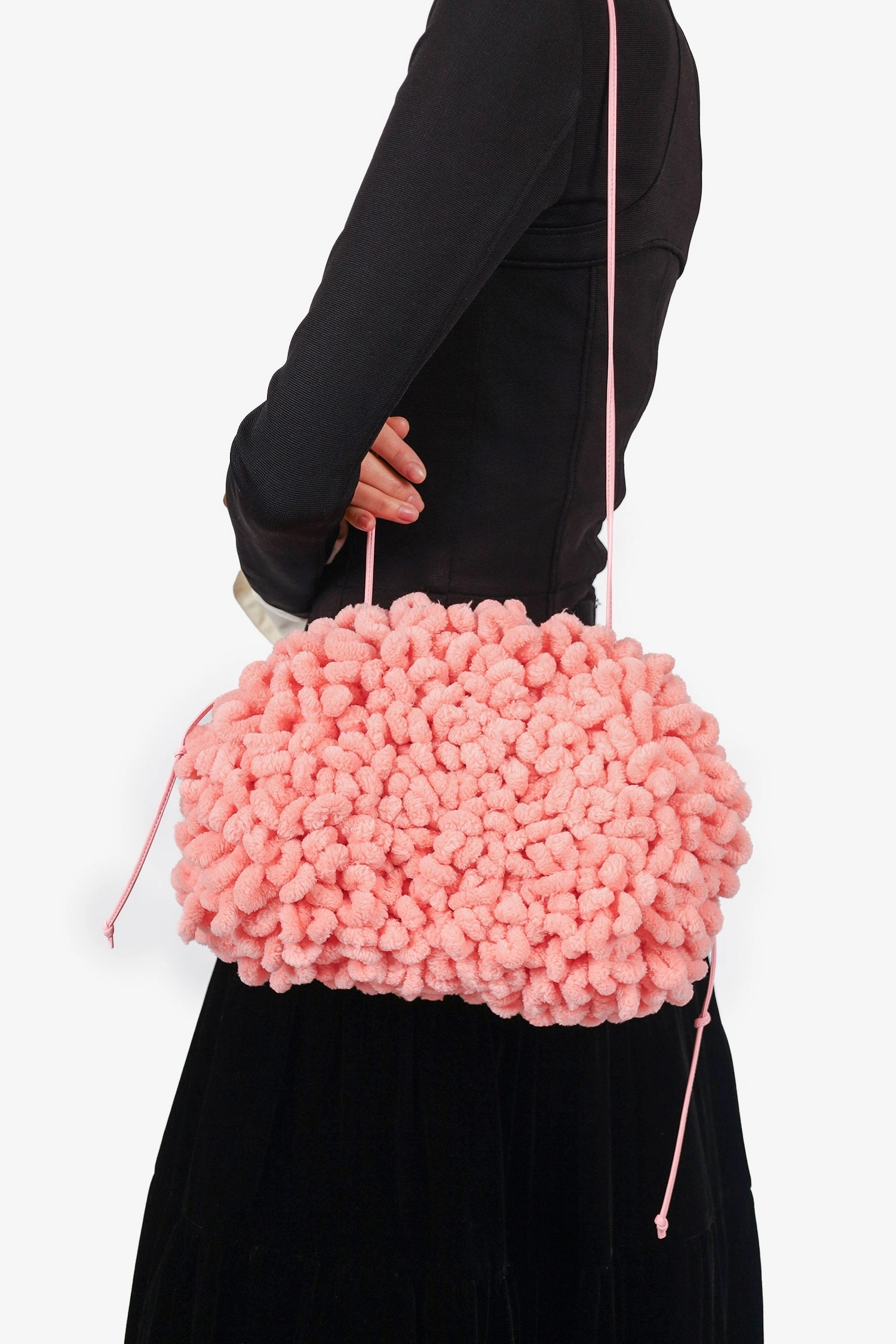 Bottega Veneta Pink Chenille Mini Pouch
