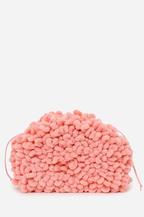 Bottega Veneta Pink Chenille Mini Pouch