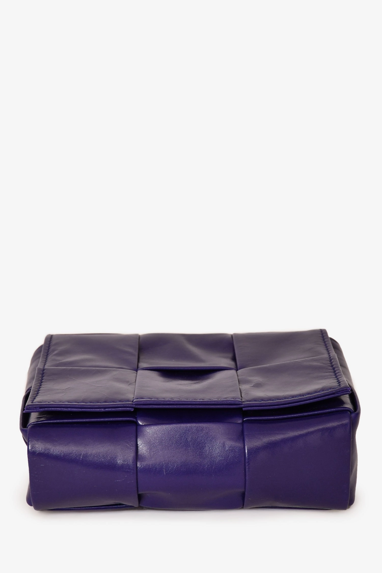 Bottega Veneta Purple Leather Mini Cassette Crossbody