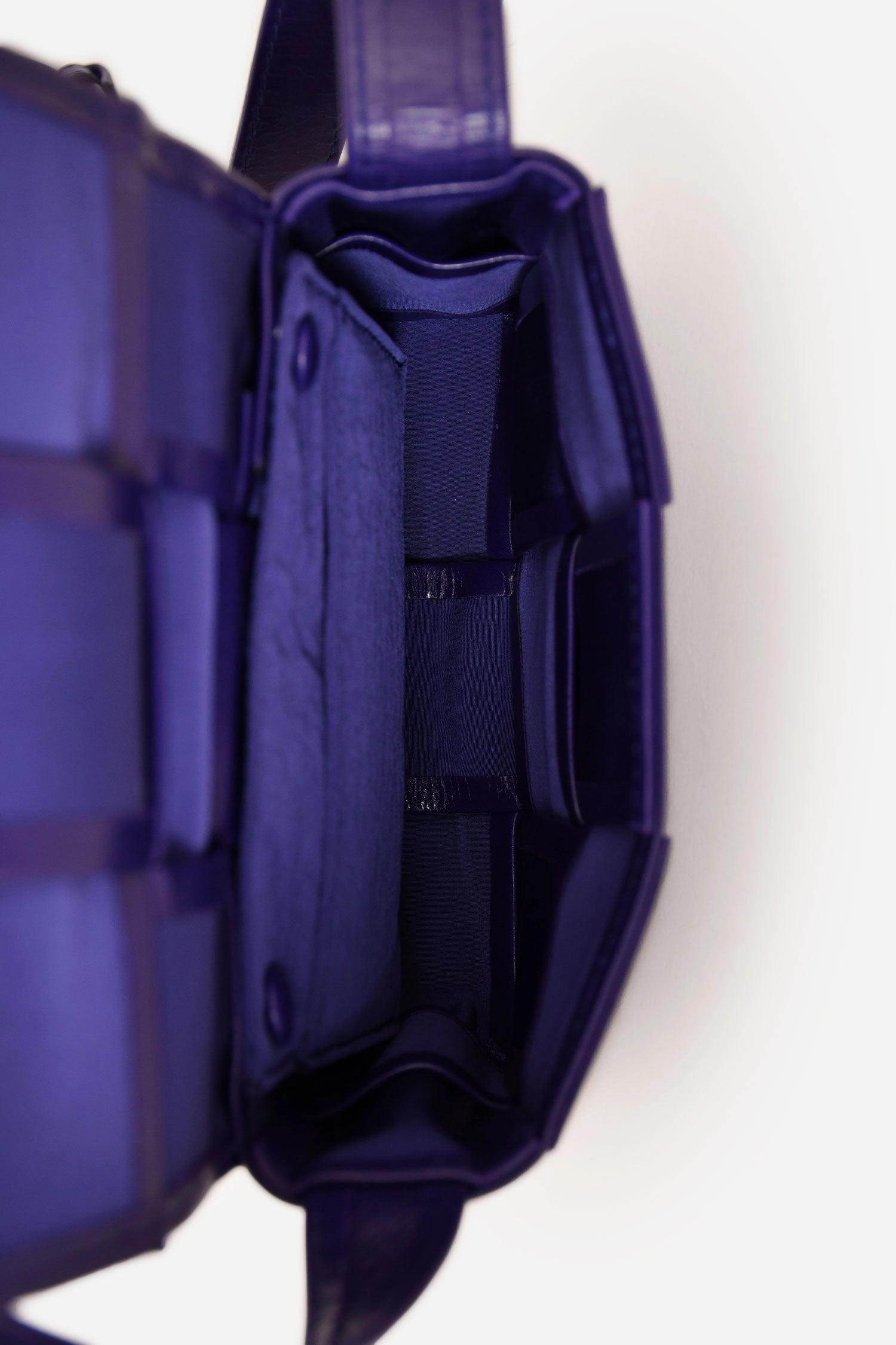 Bottega Veneta Purple Leather Mini Cassette Crossbody