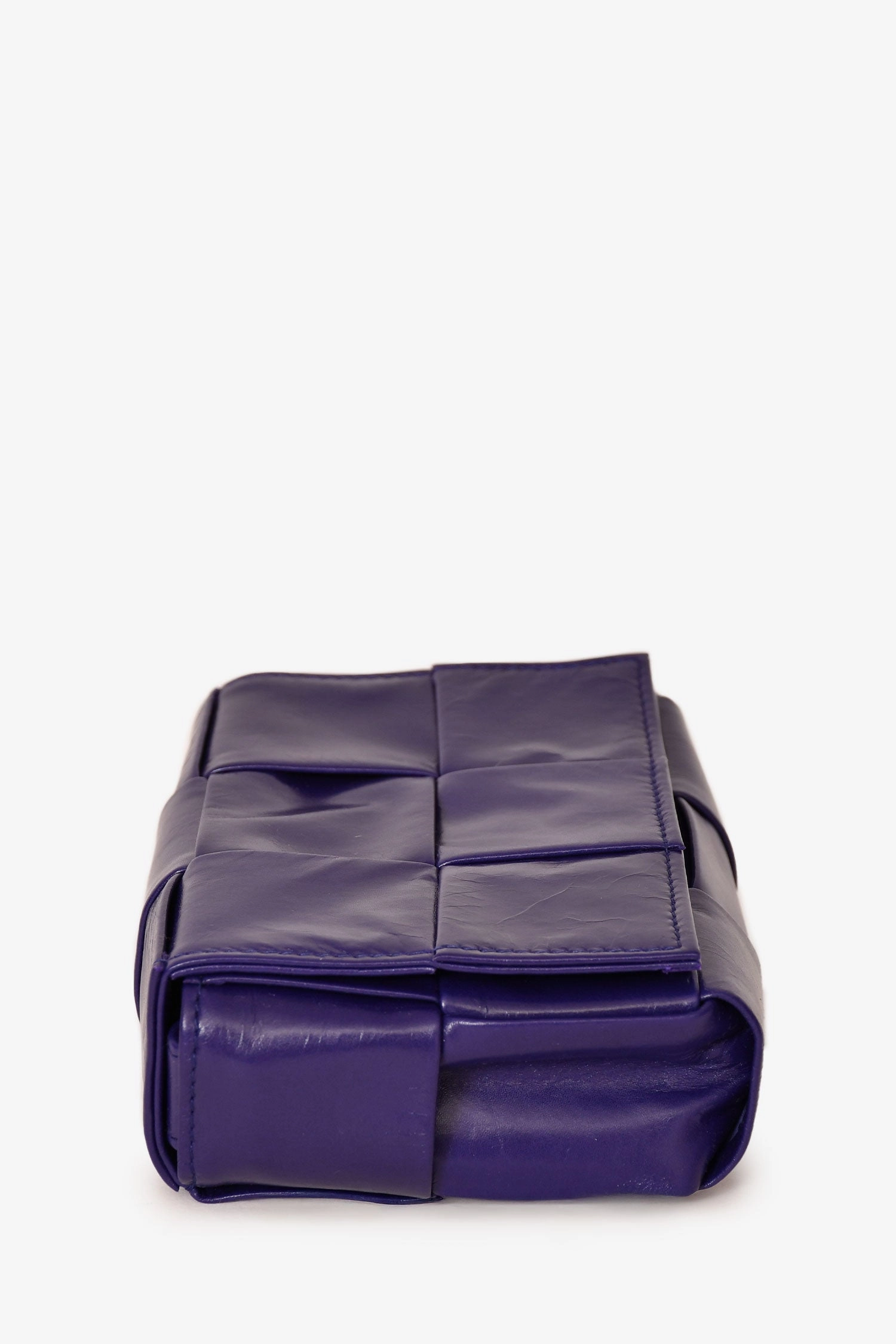 Bottega Veneta Purple Leather Mini Cassette Crossbody