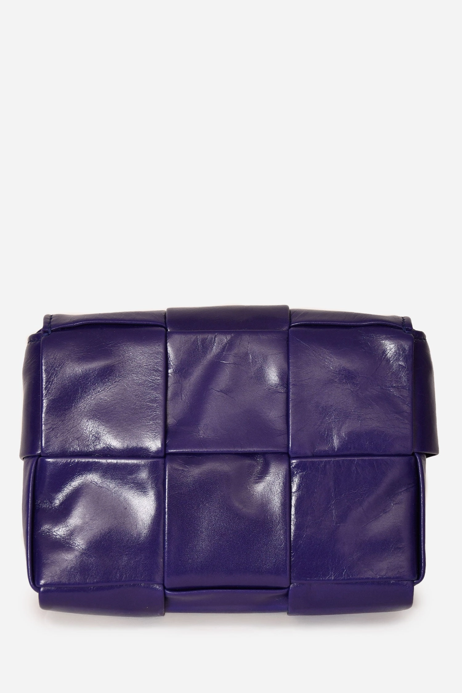 Bottega Veneta Purple Leather Mini Cassette Crossbody