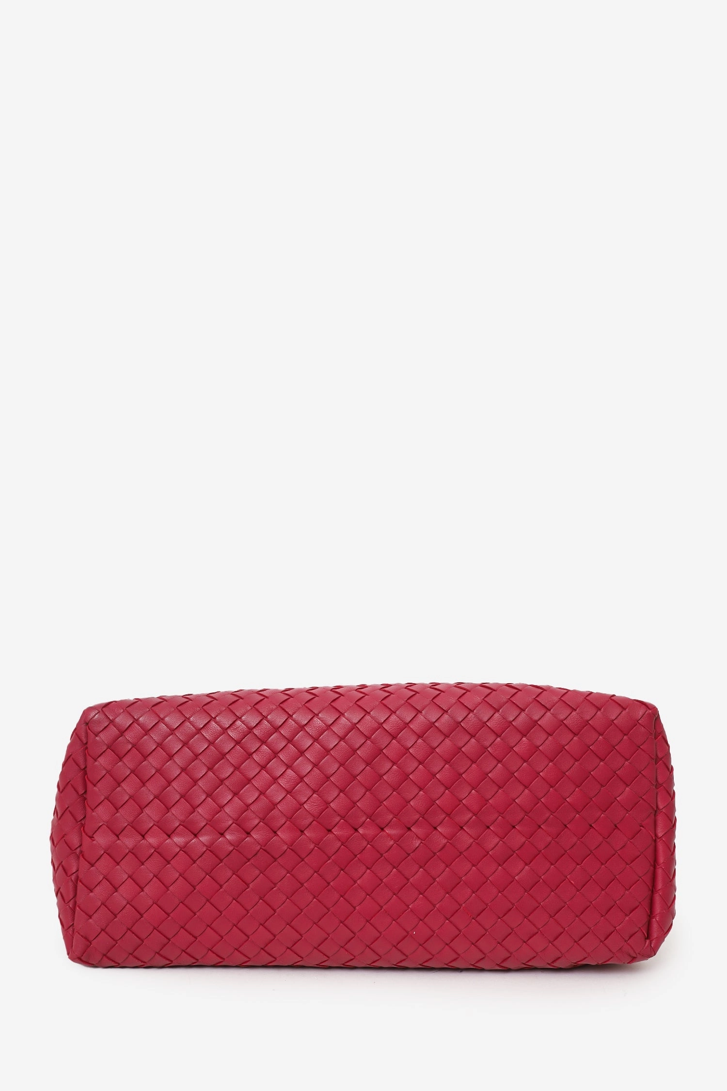 Bottega Veneta Red Nappa Intrecciato Bella Tote