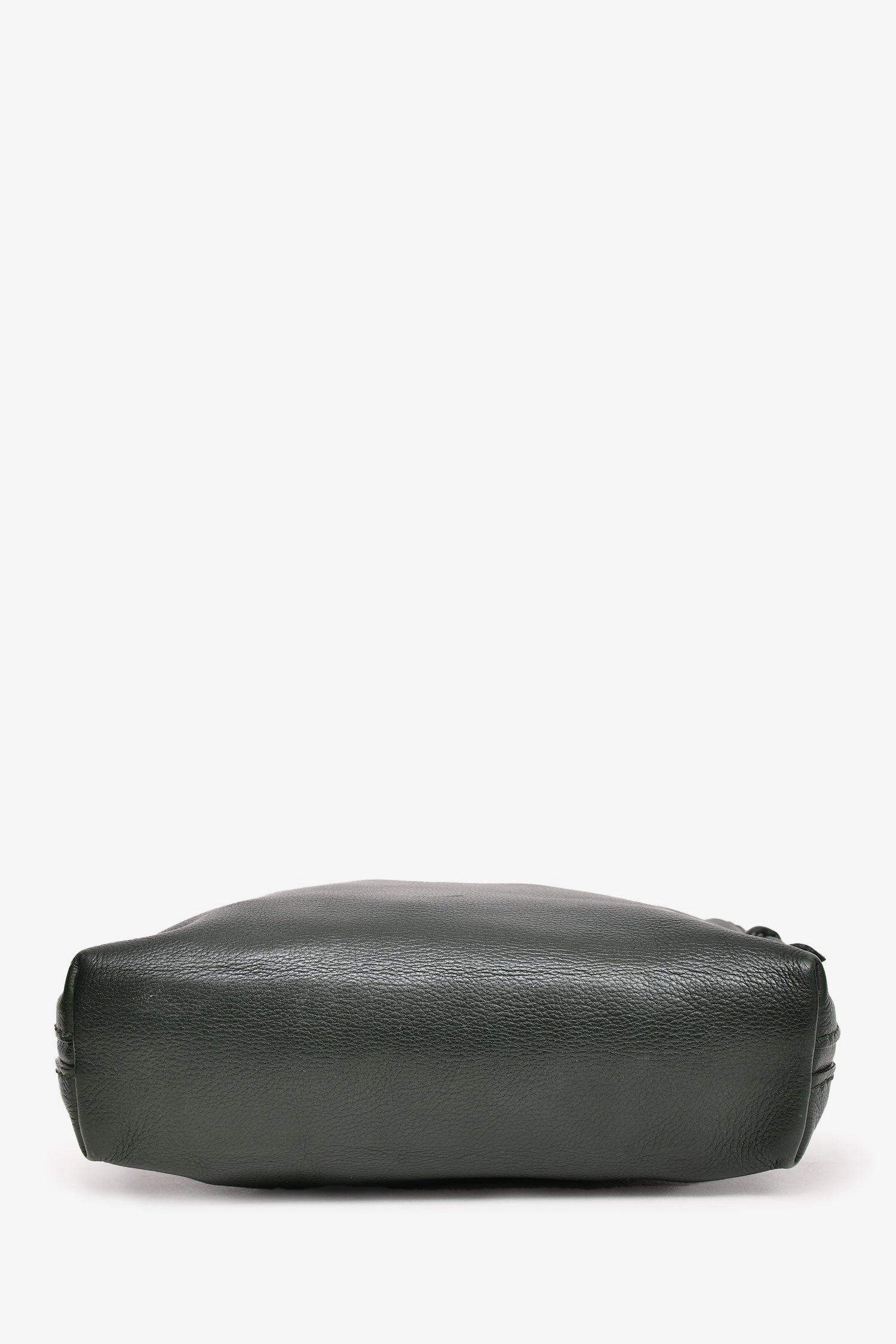 Bottega Veneta Vintage Dark Green Leather Crossbody Bag
