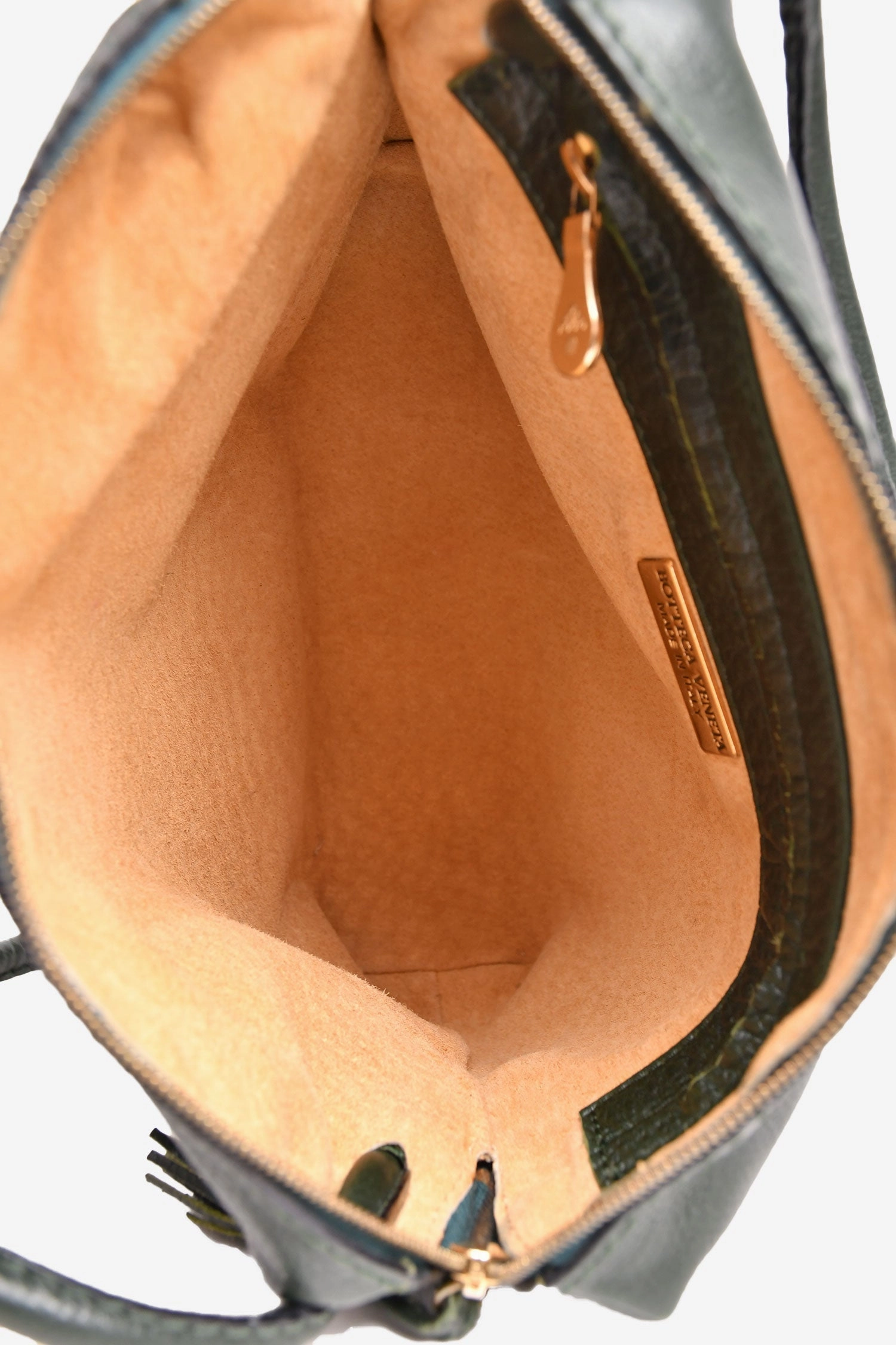 Bottega Veneta Vintage Dark Green Leather Crossbody Bag