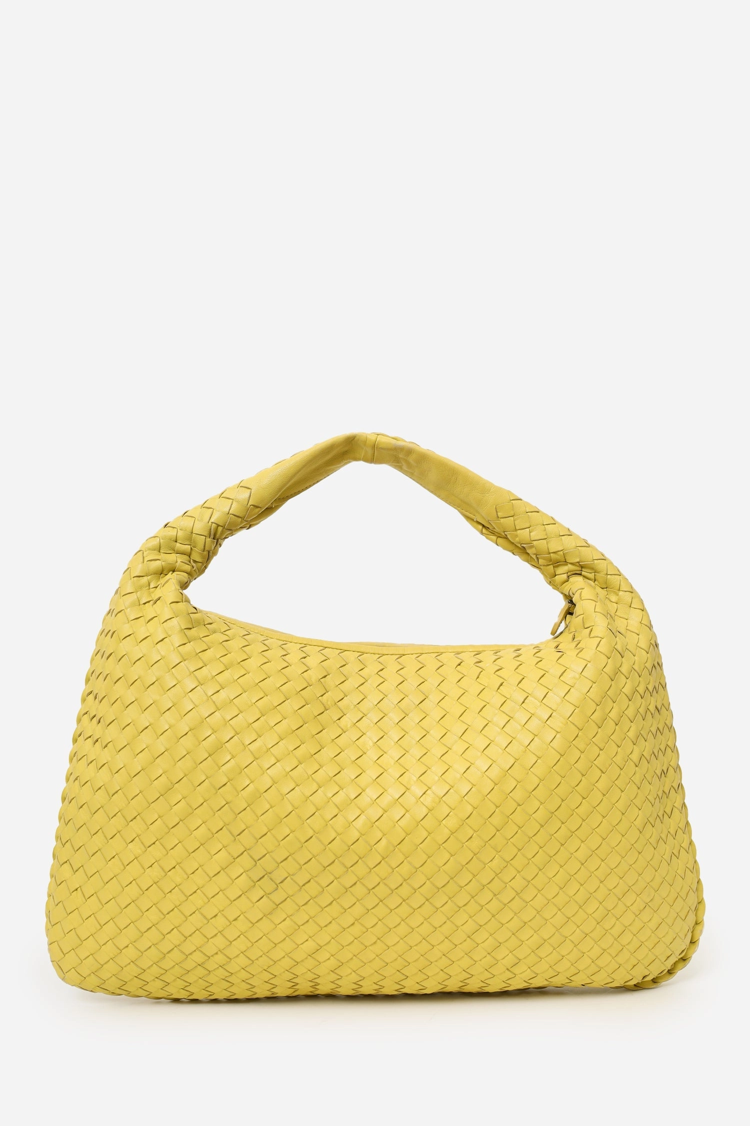 Bottega Veneta Yellow Intrecciato Hobo Bag