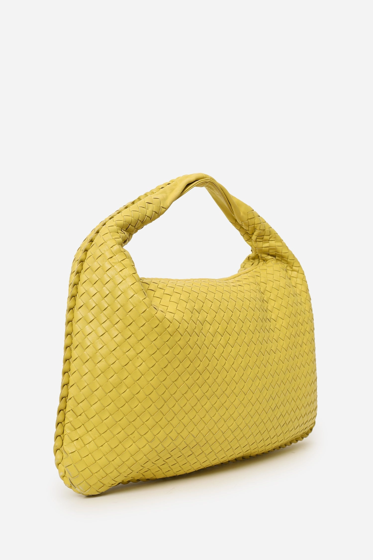 Bottega Veneta Yellow Intrecciato Hobo Bag