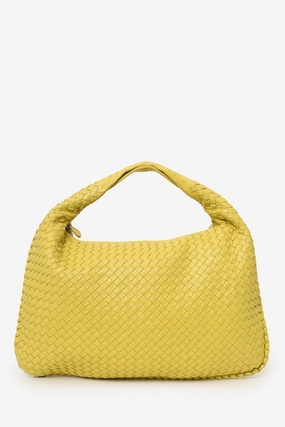 Bottega Veneta Yellow Intrecciato Hobo Bag