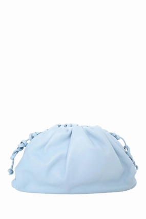 Bottega Venetta Blue Leather Mini Pouch Bag