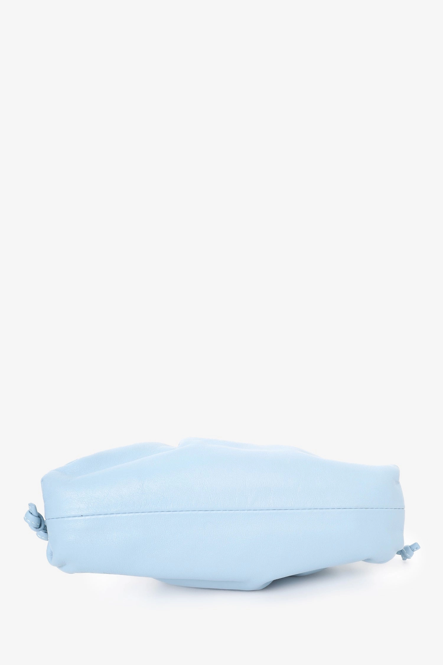 Bottega Venetta Blue Leather Mini Pouch Bag