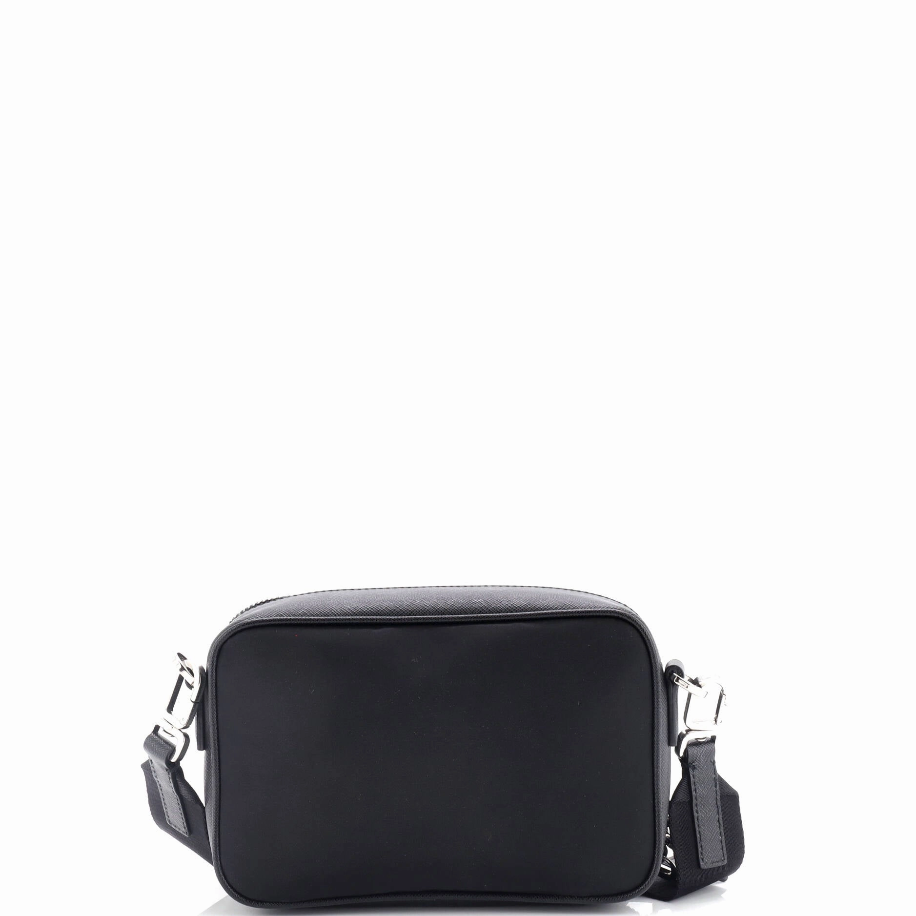 Brique Camera Crossbody Bag Re-Nylon with Saffiano Leather Small