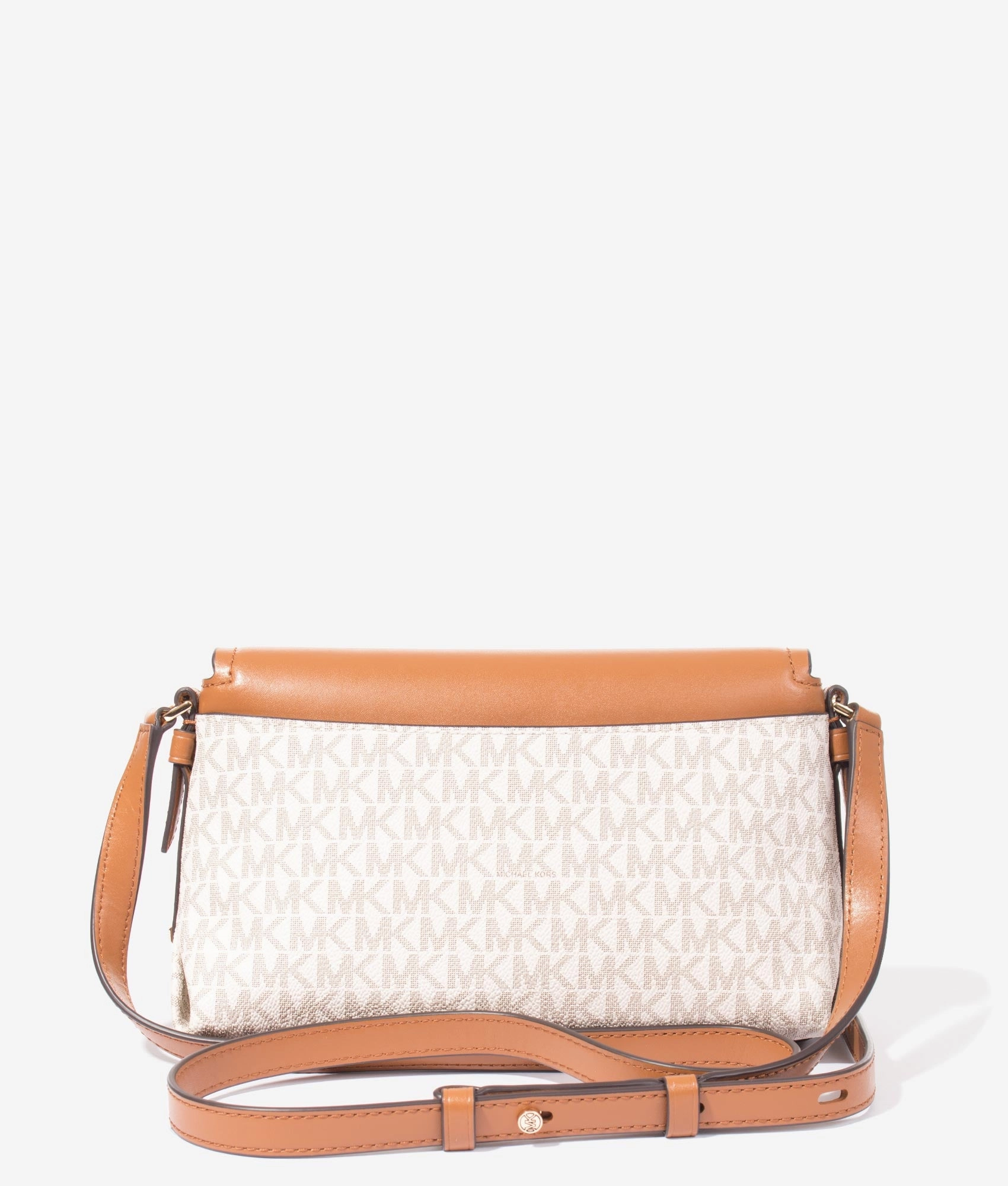 Brooklyn flap crossbody in vanilla & acorn