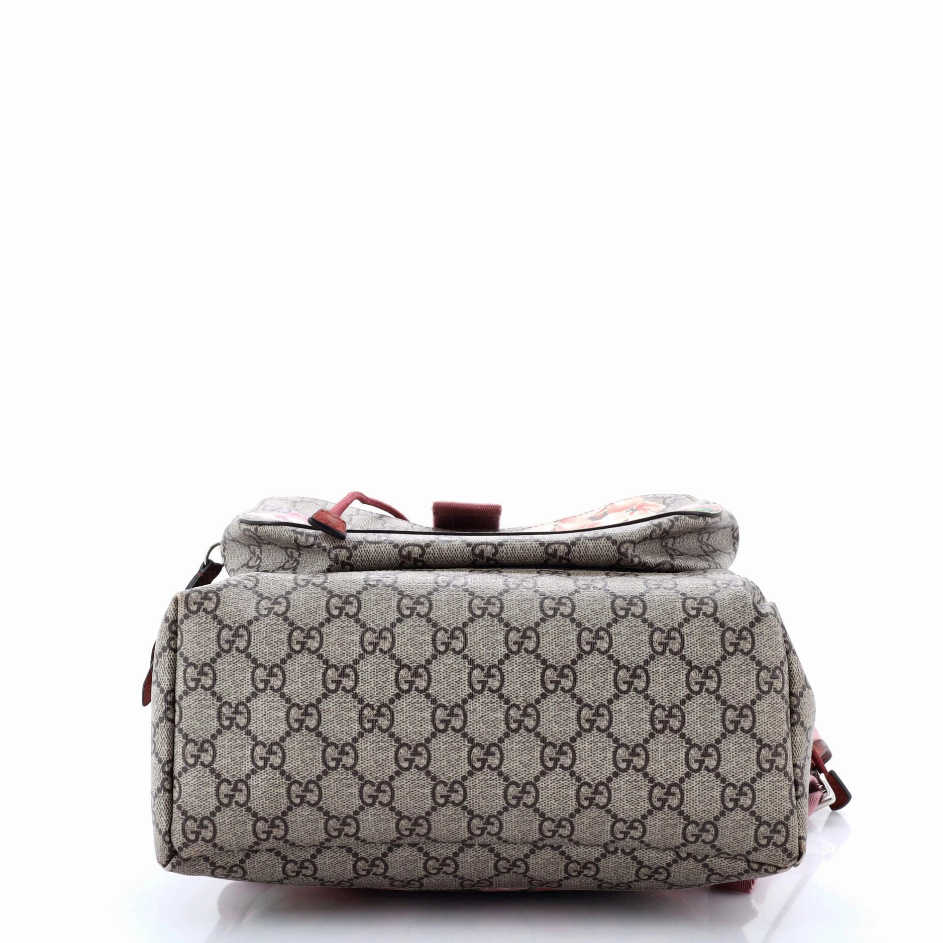 Buckle Backpack Blooms Print GG Coated Canvas Medium
