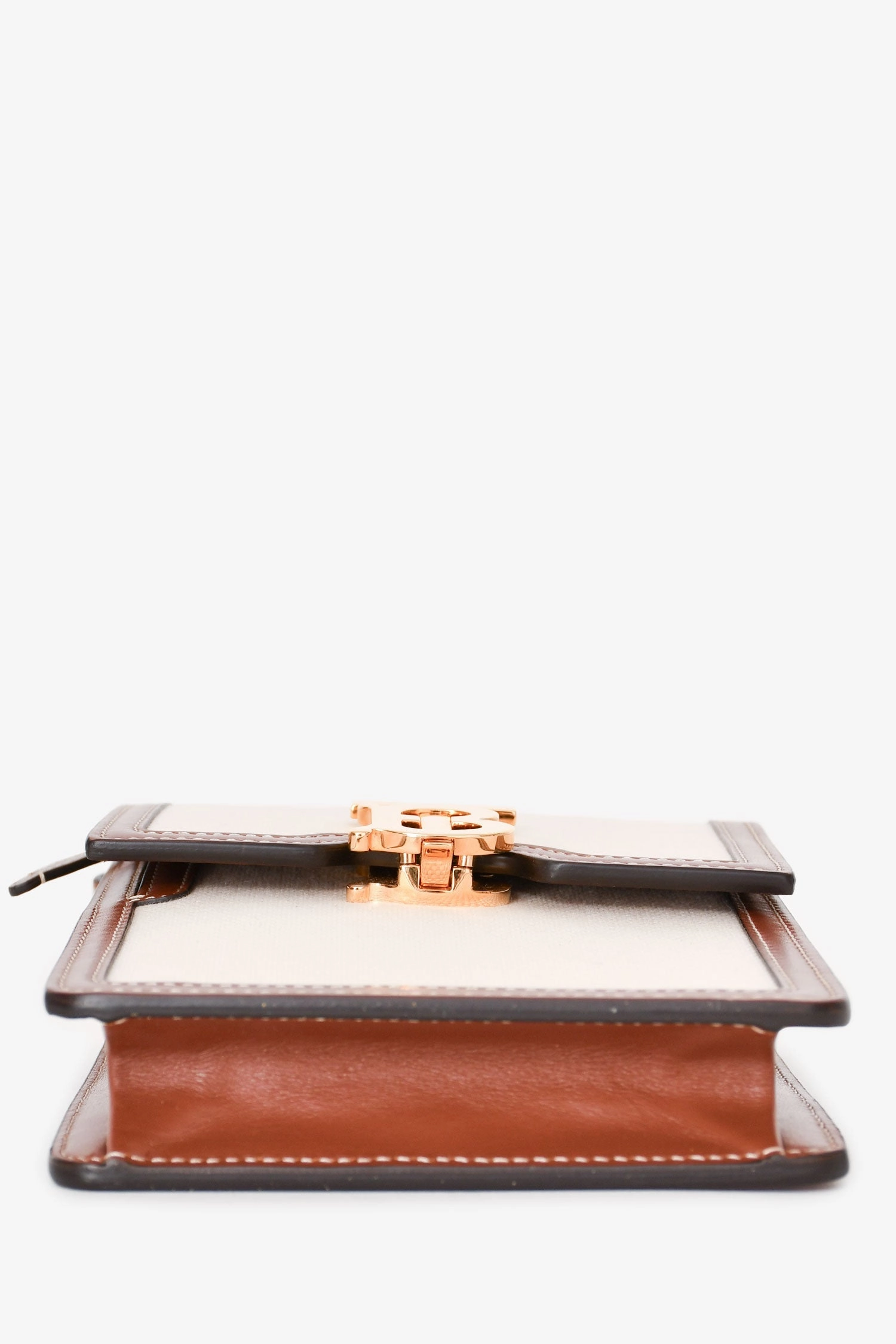 Burberry Beige/Brown Canvas/Leather TB Monogram Robin Crossbody Bag