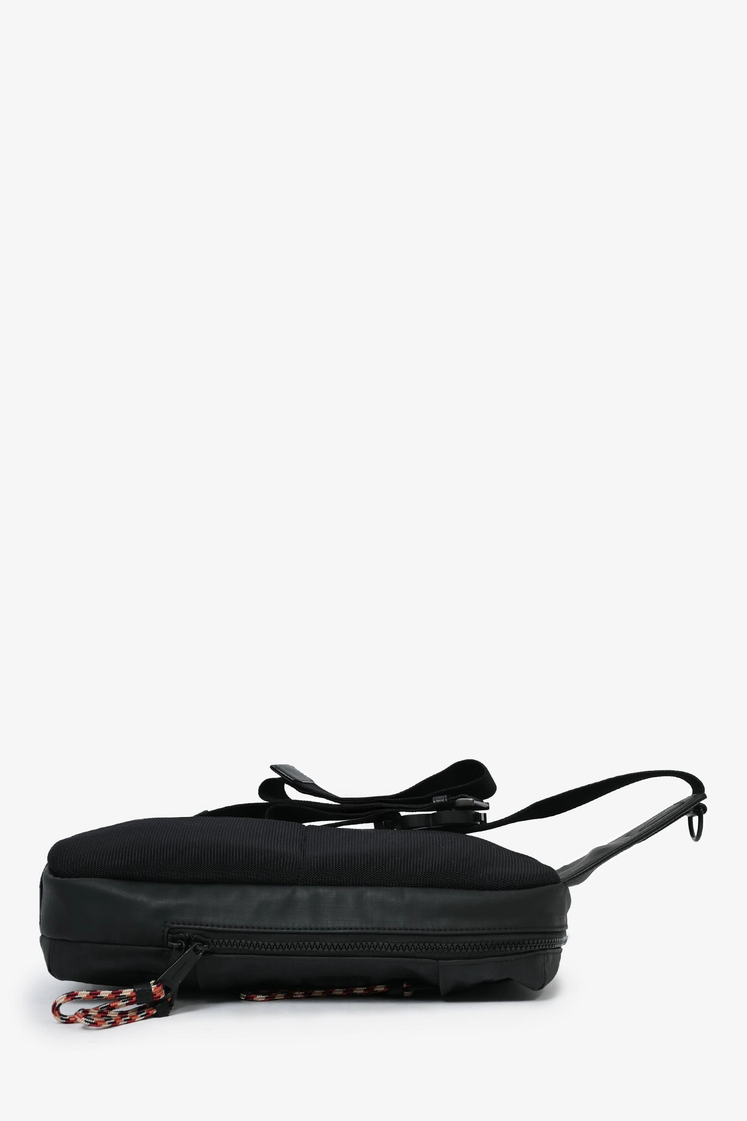 Burberry Black Logo-Print Leather-Trimmed Coated-Canvas Sling Backpack