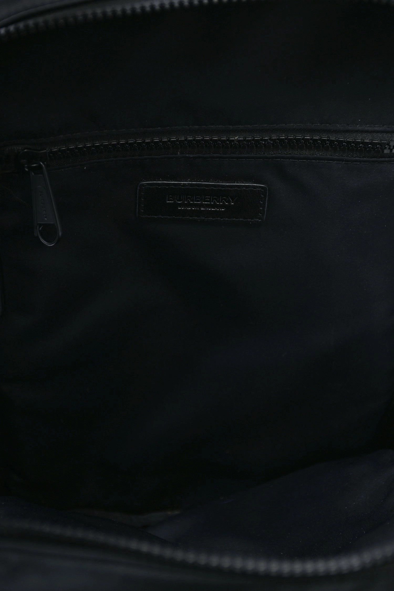 Burberry Black Logo-Print Leather-Trimmed Coated-Canvas Sling Backpack