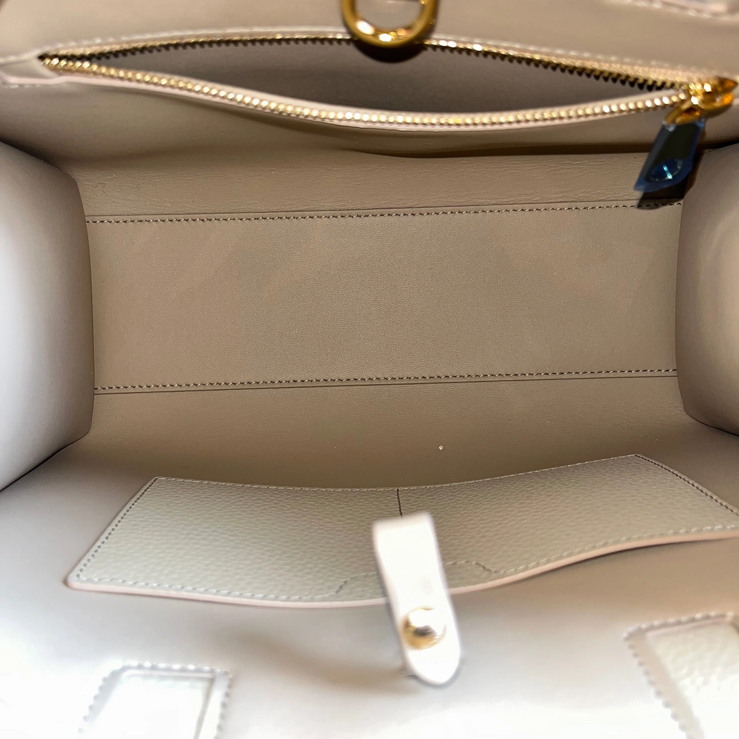BURBERRY Frances Mini Grainy Calfskin Tote Bag