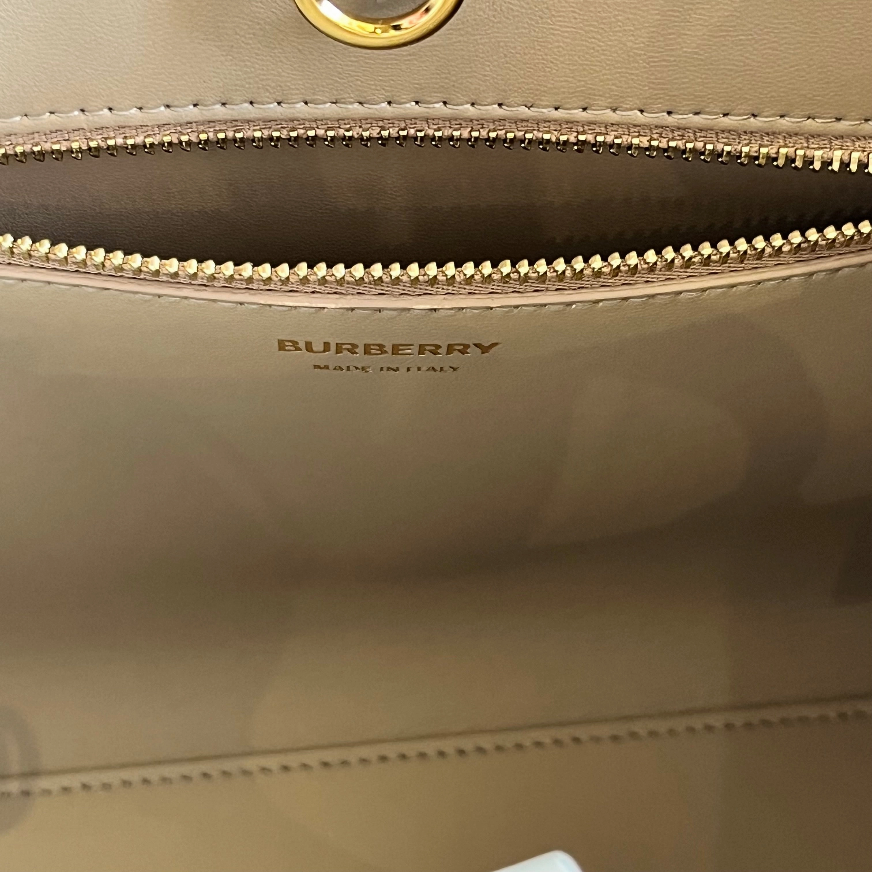BURBERRY Frances Mini Grainy Calfskin Tote Bag