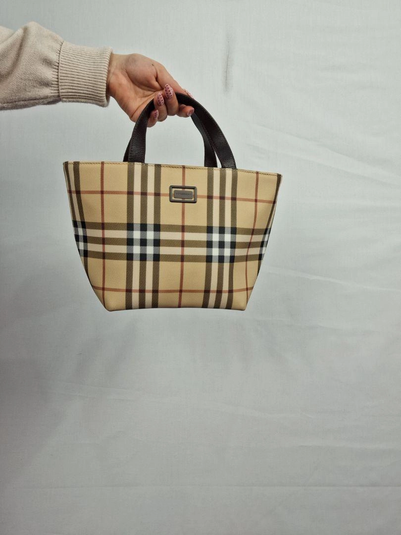 Burberry Iconic Checked Top Handle Bag