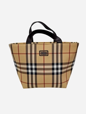 Burberry Iconic Checked Top Handle Bag