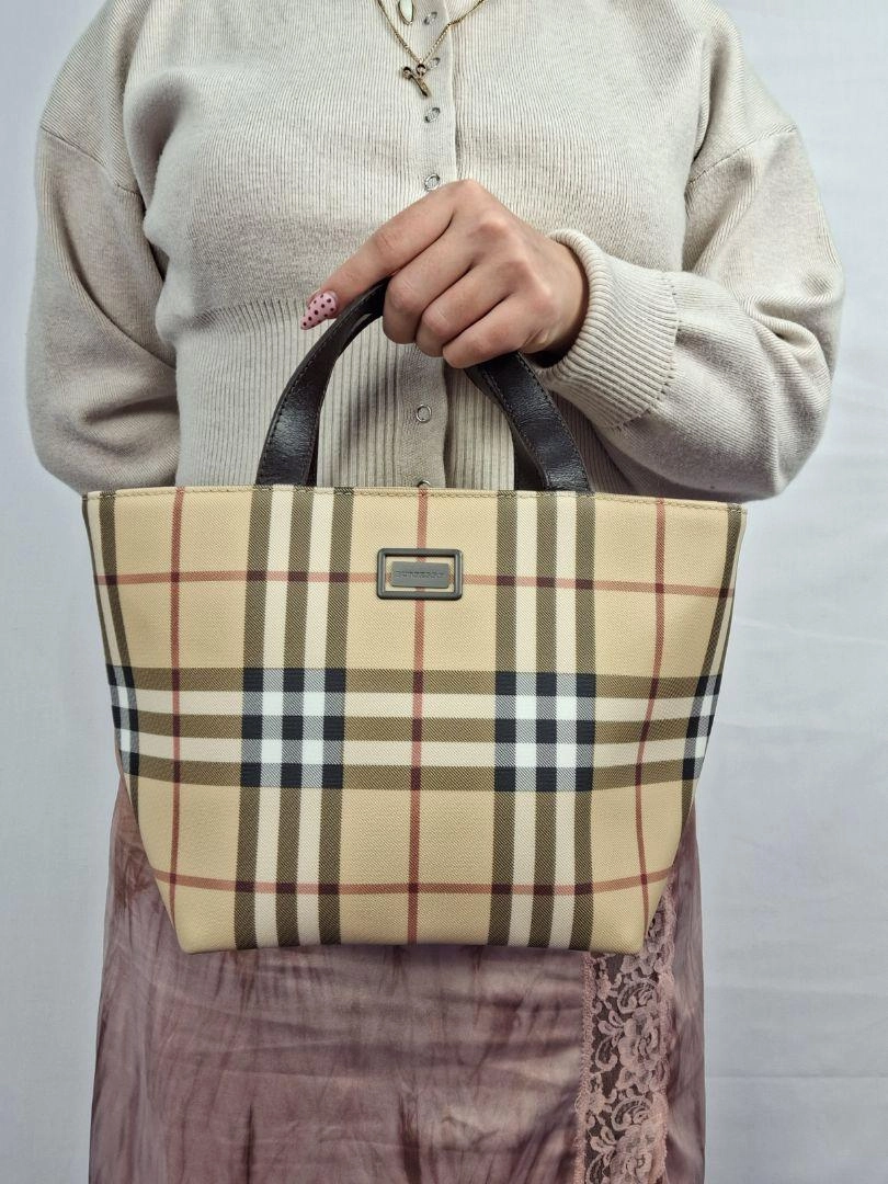 Burberry Iconic Checked Top Handle Bag