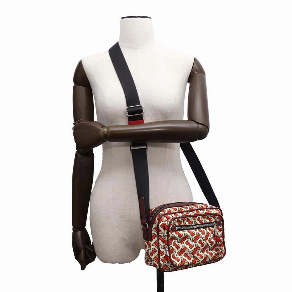 BURBERRY TBMonogram Shoulder Bag Red/Brown Nylon