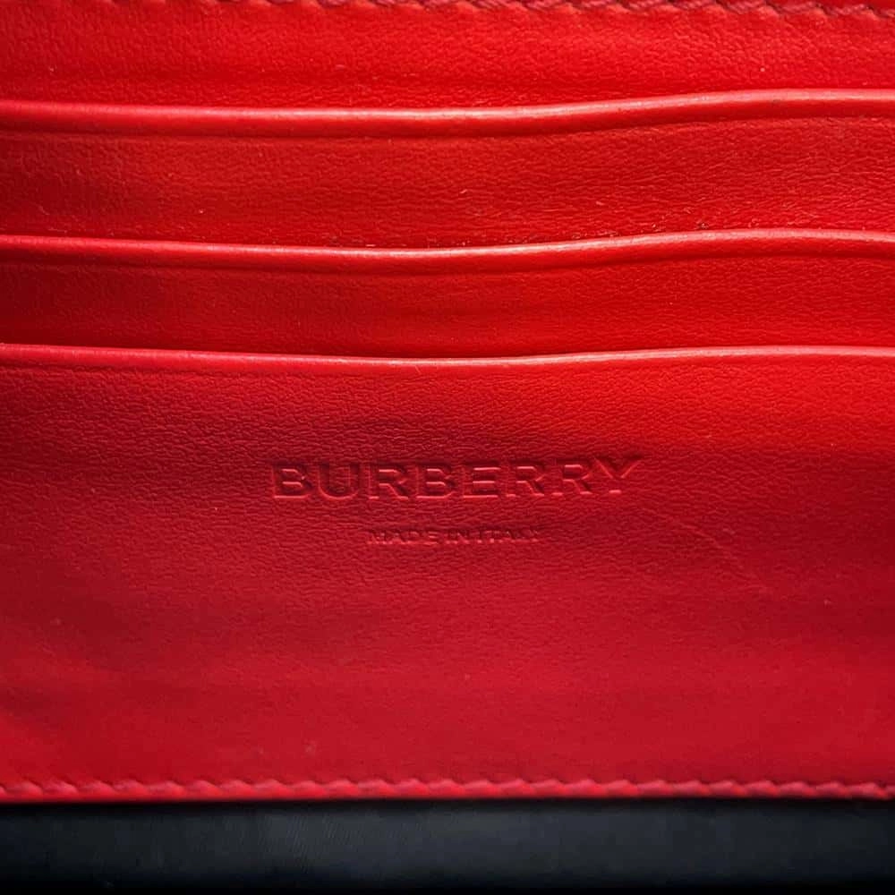 BURBERRY TBMonogram Shoulder Bag Red/Brown Nylon